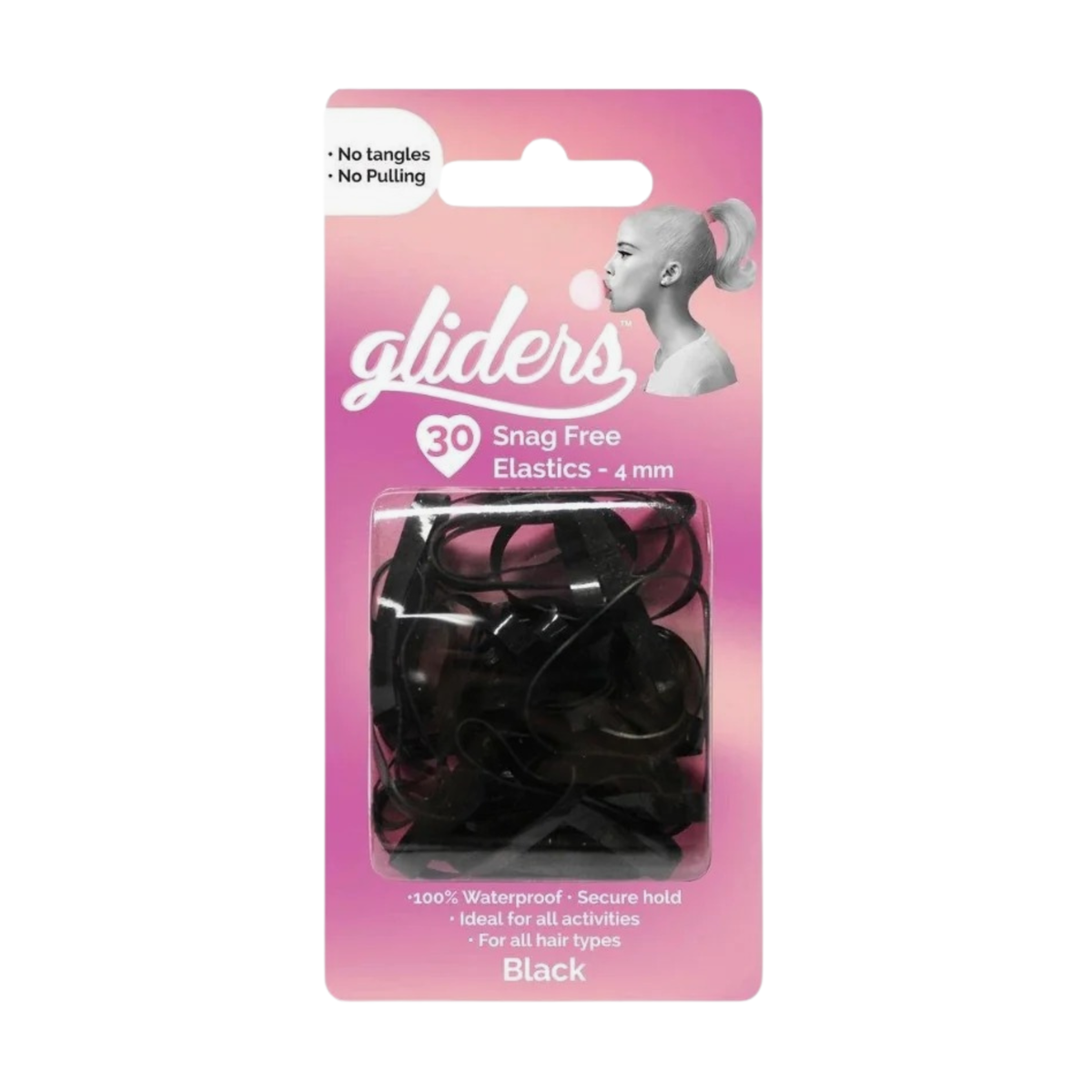 Freestyle Snag Free Hair Elastics 4mm Black 30 Pack