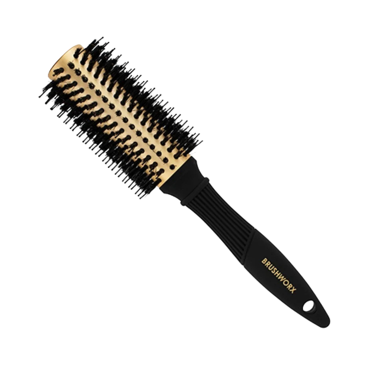 Brushworx Gold Porcupine Bristle Ceramic Barrel Brush – Large 60mm