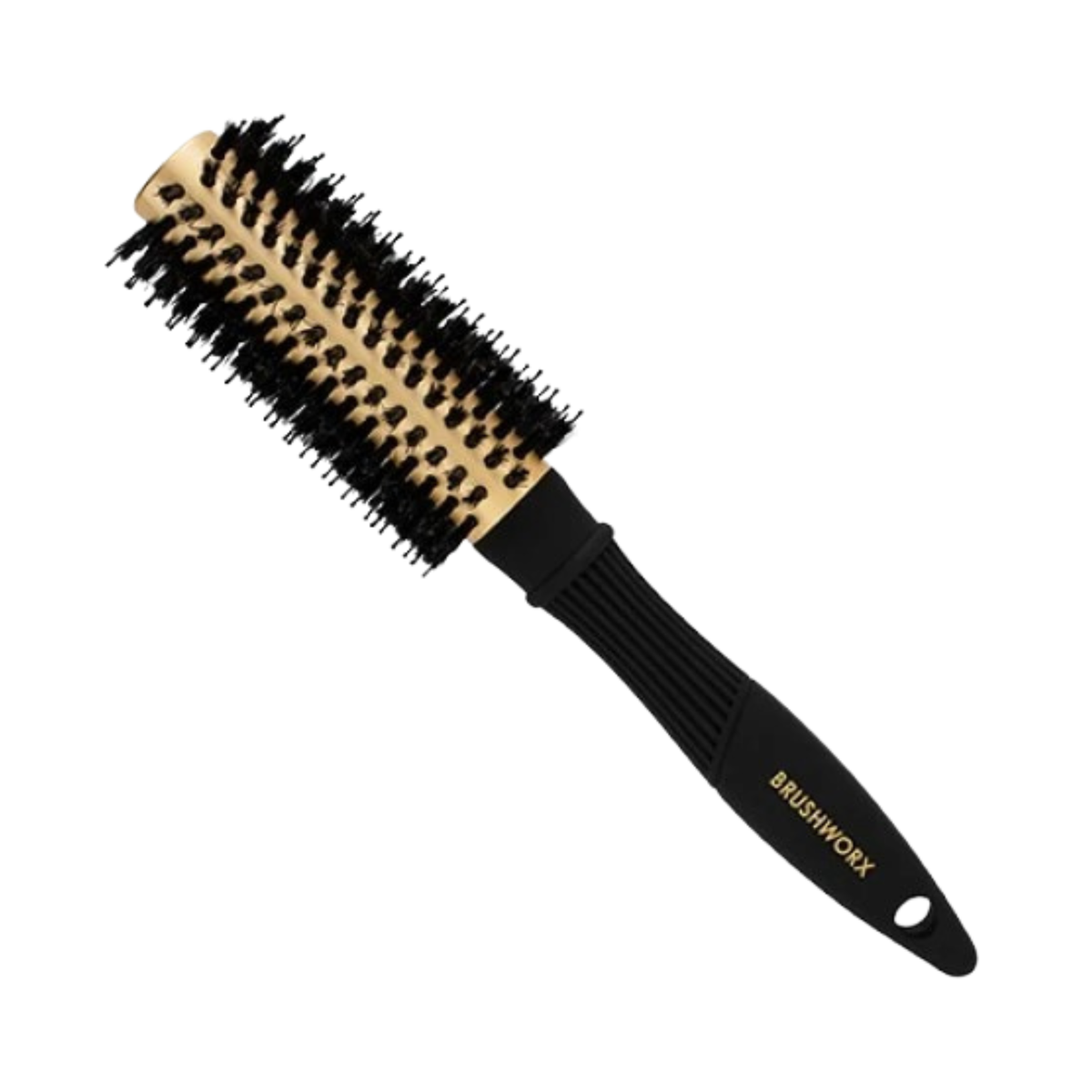 Brushworx Gold Porcupine Bristle Ceramic Barrel Brush – Medium 50mm
