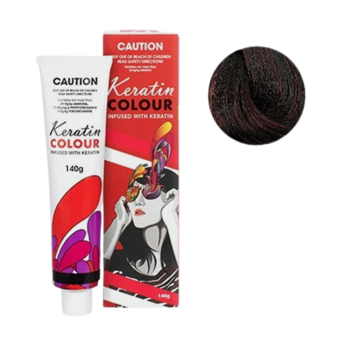 Keratin Colour 5.85 Light Chocolate Mahogany Brown 140g