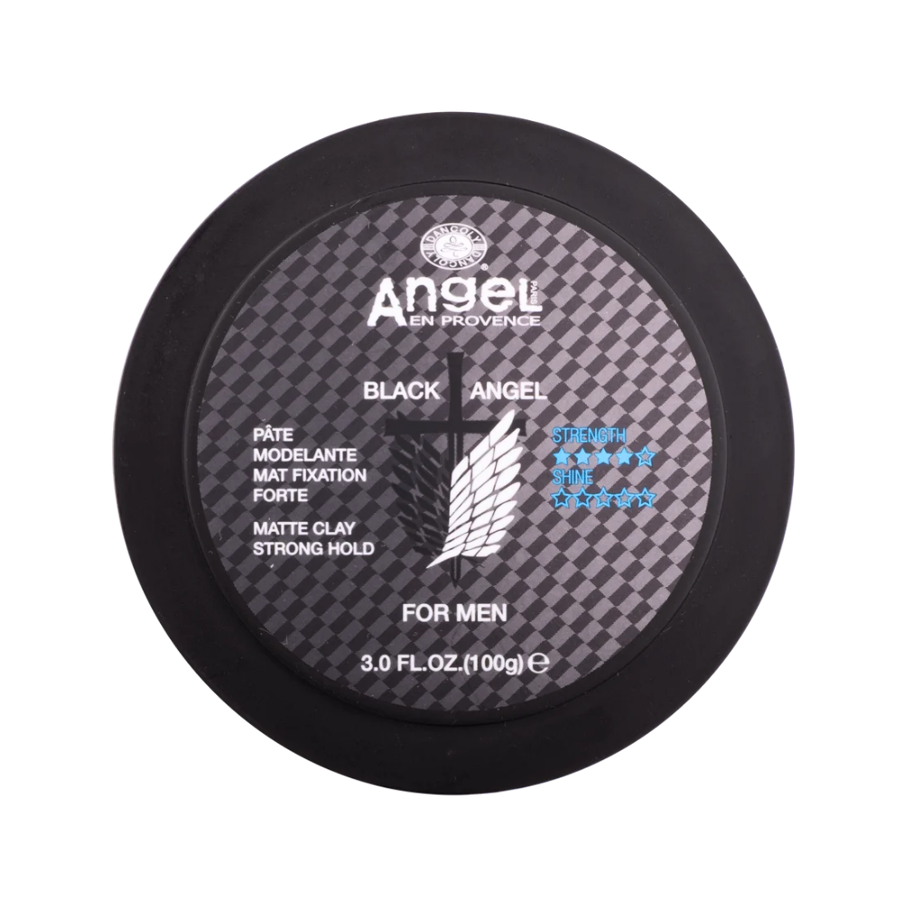 Angel Mens Black Angel Matt Clay Strong Hold 100g