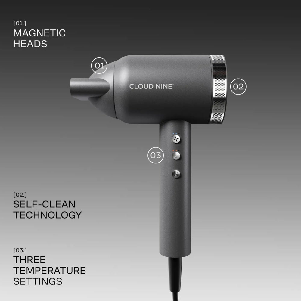 Cloud Nine The Airshot Pro Hair Dryer Starlight Grey