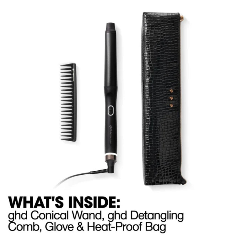 Ghd Chronos Curve Conical Wand Black Gift Set
