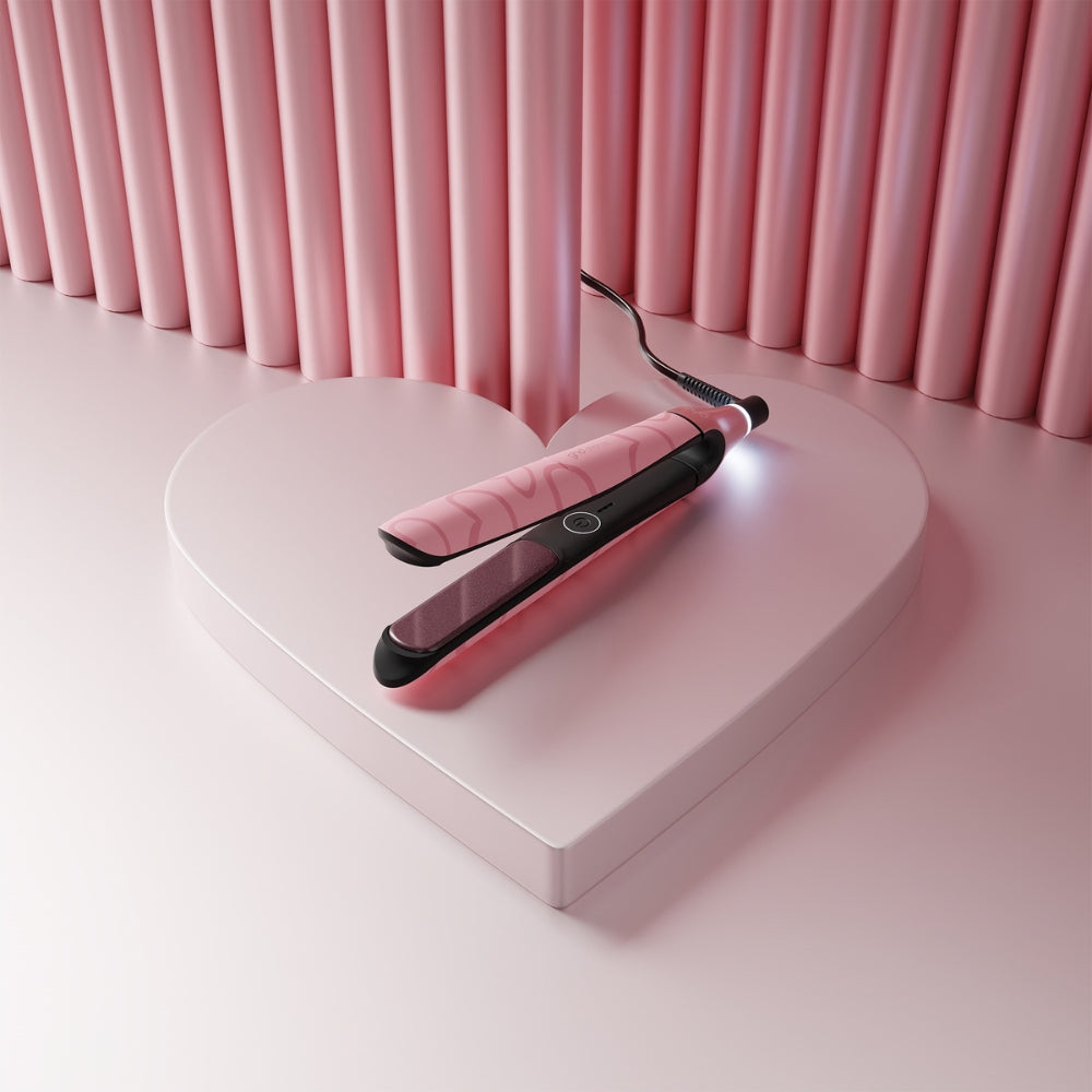 Ghd Chronos Hair Straightener in Dusted Pink with Love