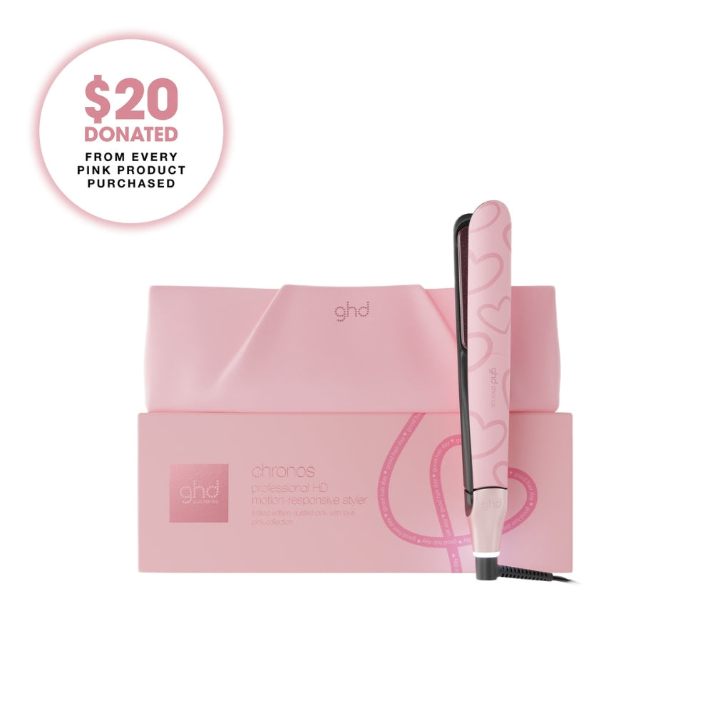 Ghd Chronos Hair Straightener in Dusted Pink with Love