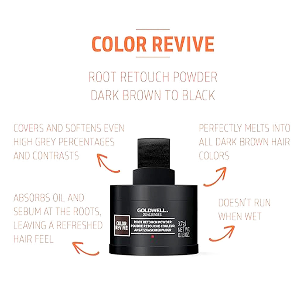 Goldwell Color Revive Root Retouch Powder Dark Brown to Black 3.7g