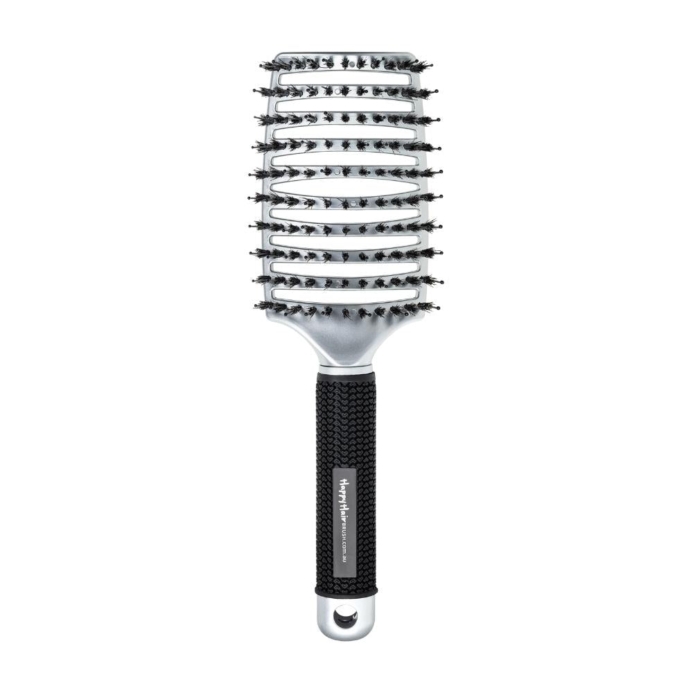 Happy Hair Brush Original Paddle – Silver