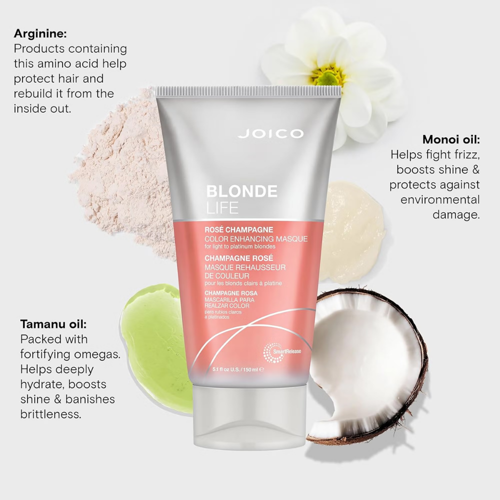 Joico Blonde Life Color Enhancing Masque Rose Champagne 150ml