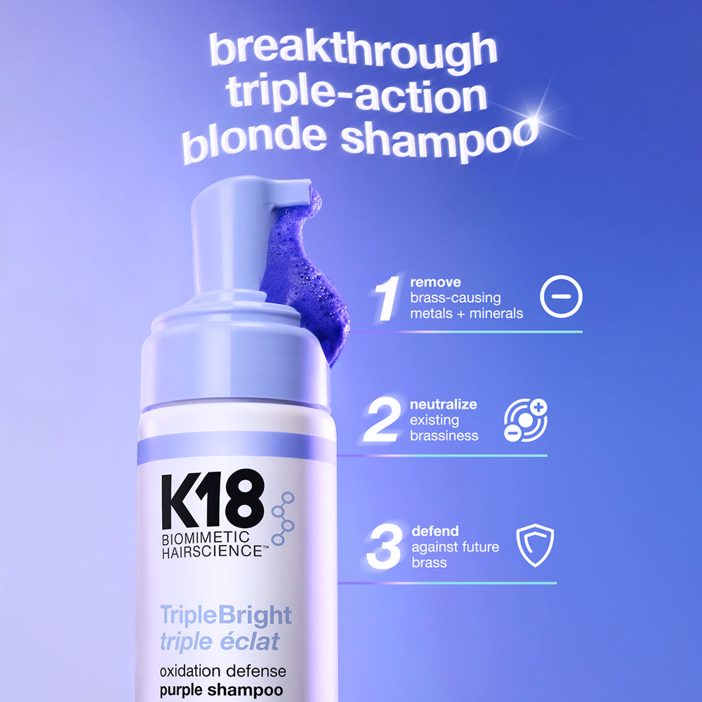 K18 TripleBright Oxidation Defense Purple Shampoo 125ml