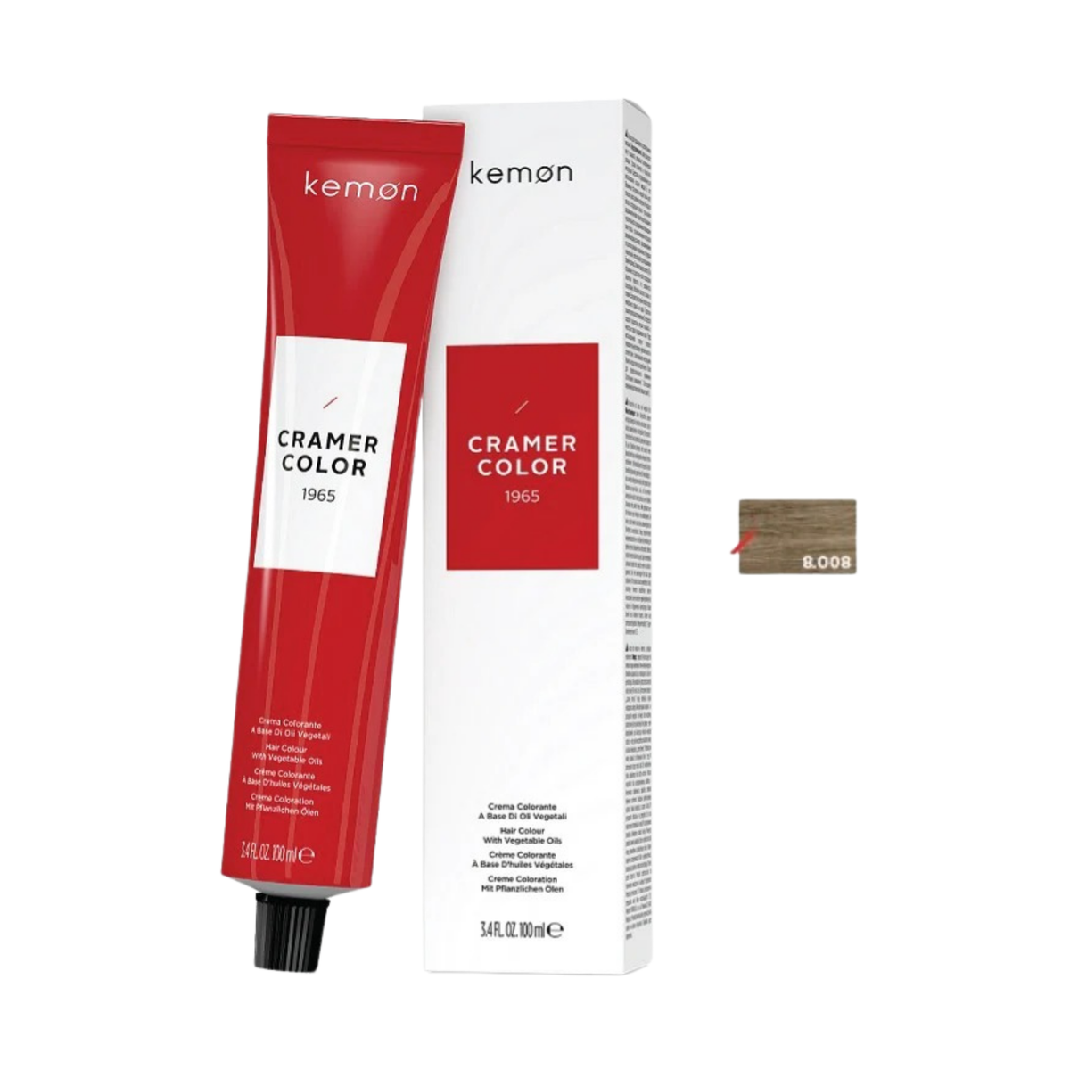 Kemon Cramer Color 8.008 Light Nordic Super Natural Blonde 100ml