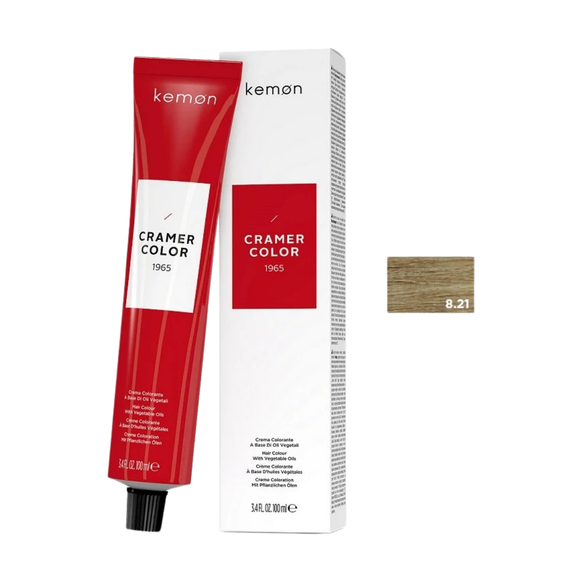 Kemon Cramer Color 8.21 Light Beige Ash Blonde 100ml