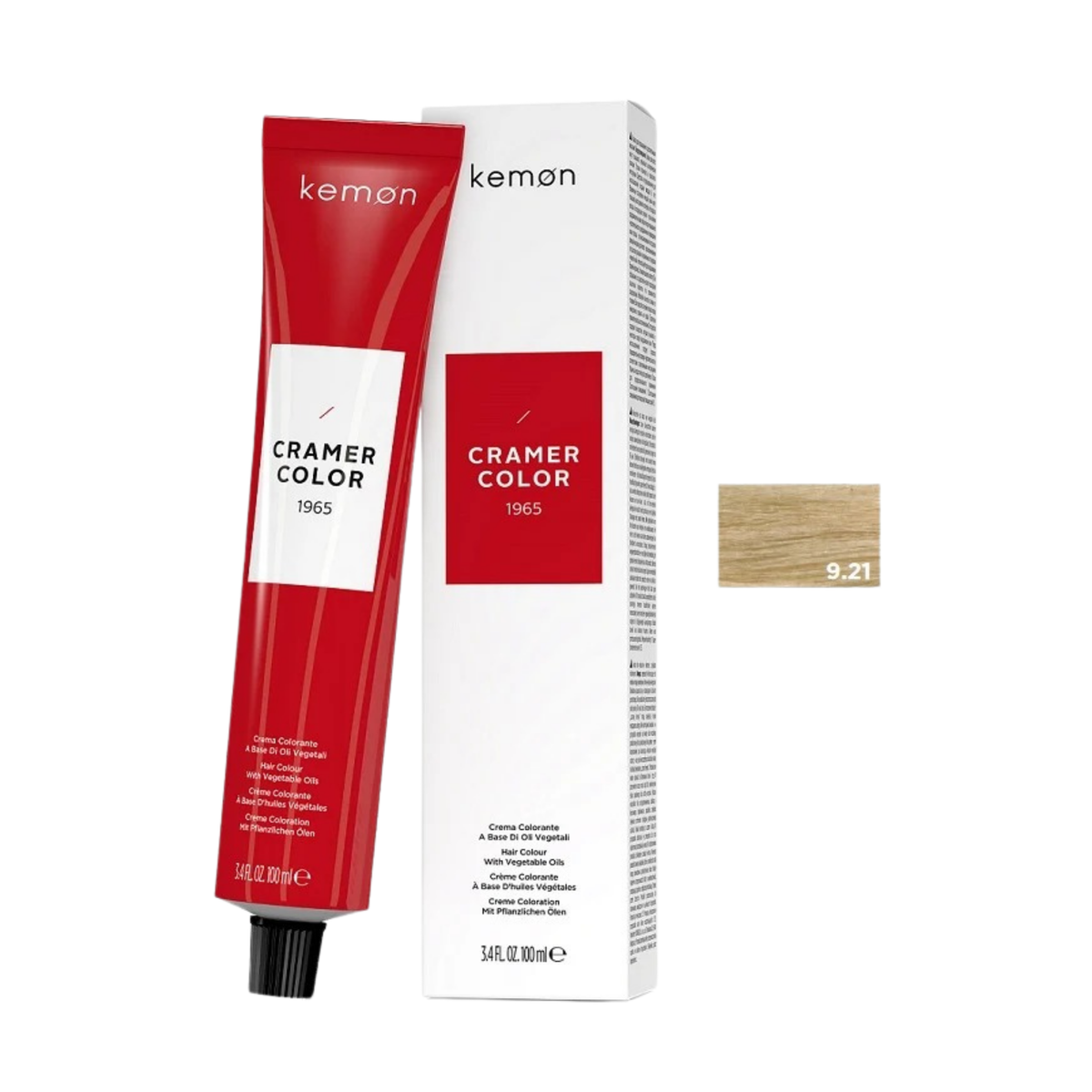 Kemon Cramer Color 9.21 Very Light Beige Ash Blonde 100ml