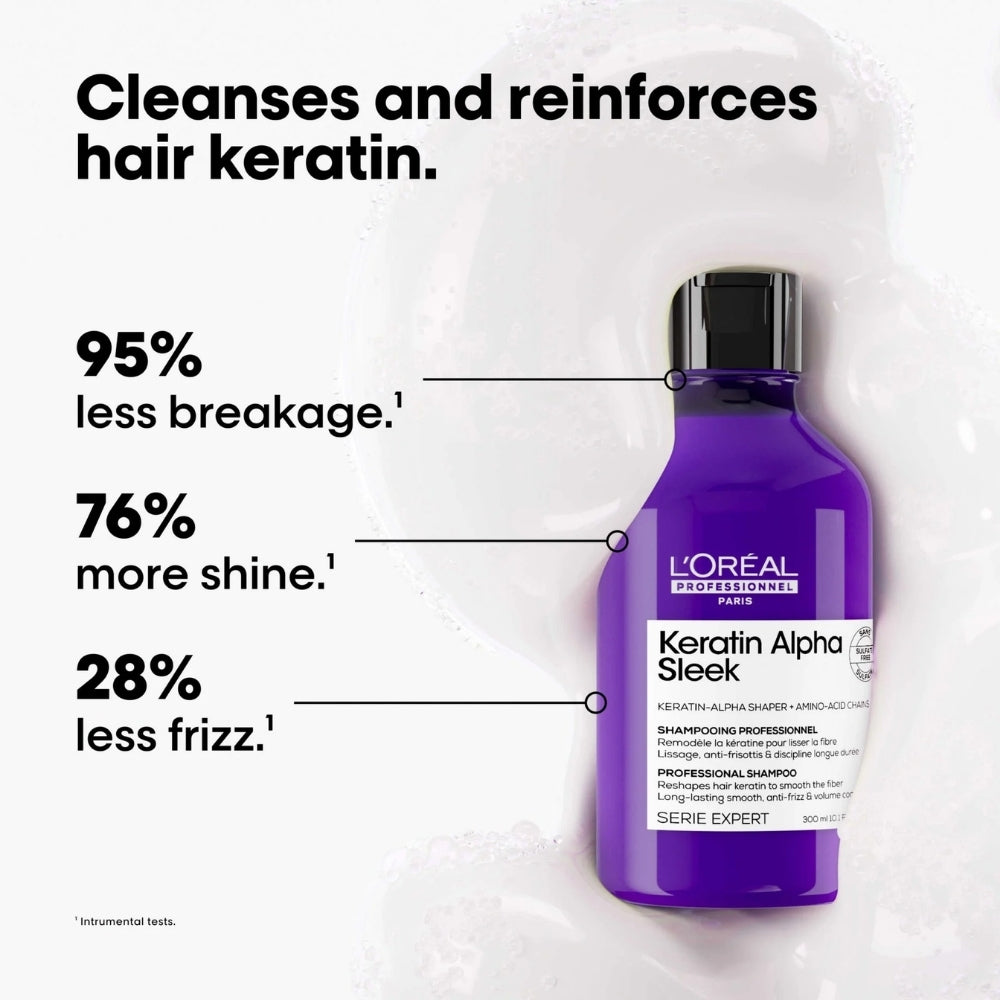 Loreal Keratin Alpha Sleek Shampoo 300ml