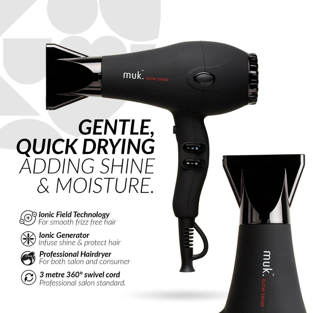 Muk Blow Hair Dryer Matte Black