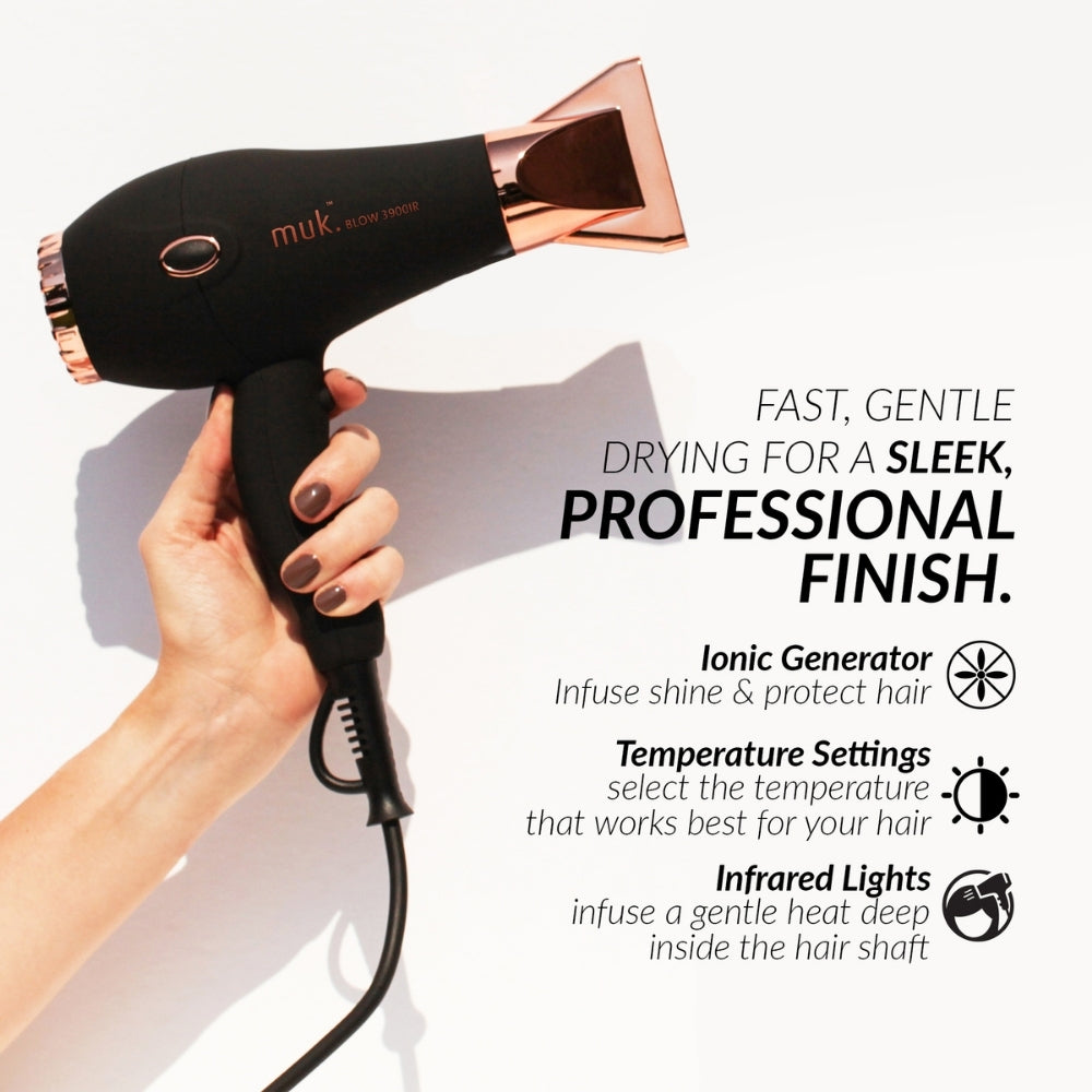 Muk Blow Hair Dryer Rose Gold