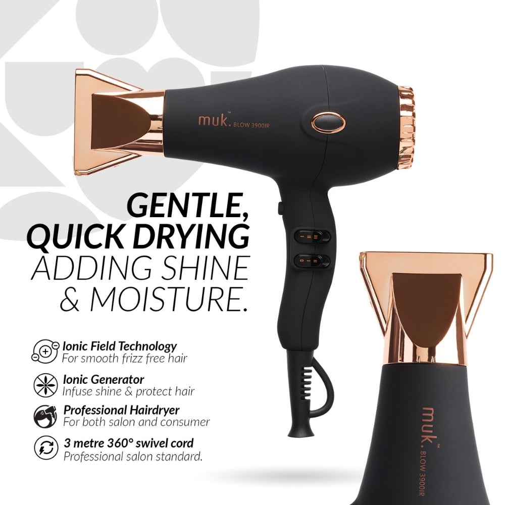 Muk Blow Hair Dryer Rose Gold