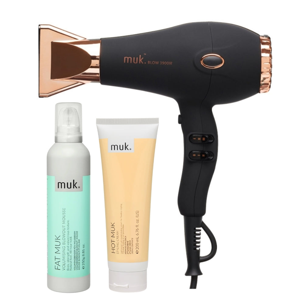 Muk Hair Bouncy Blowout (Blow Hair Dryer) Bundle