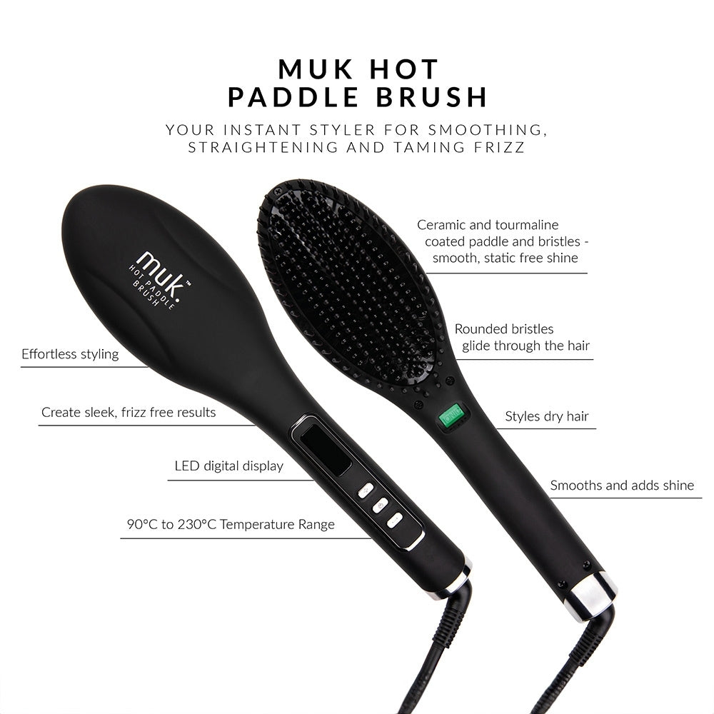 Muk Hair Sleek, Soft & Smooth (Hot Paddle) Bundle