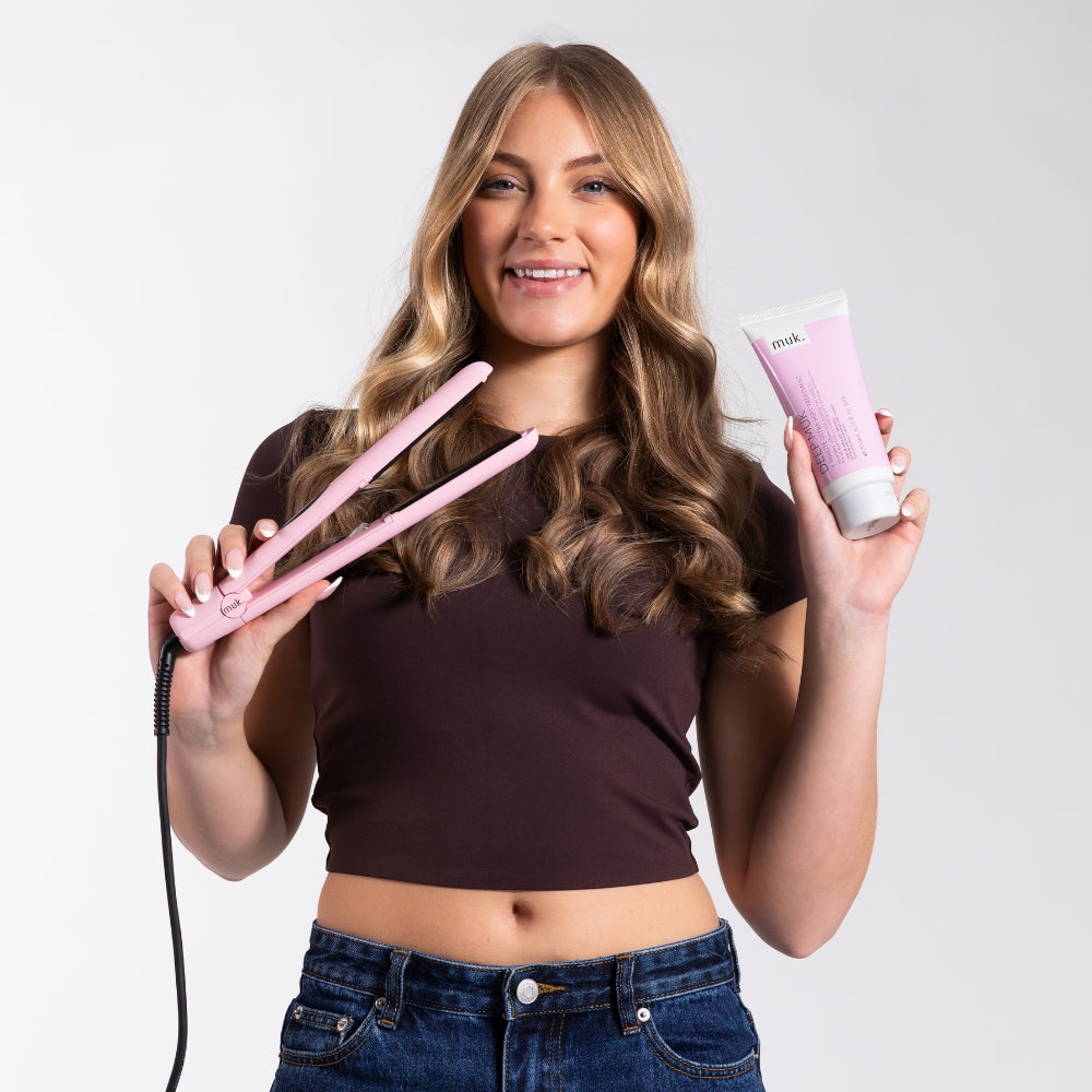 Muk Pink Straightener Original Style Stick Gift Set